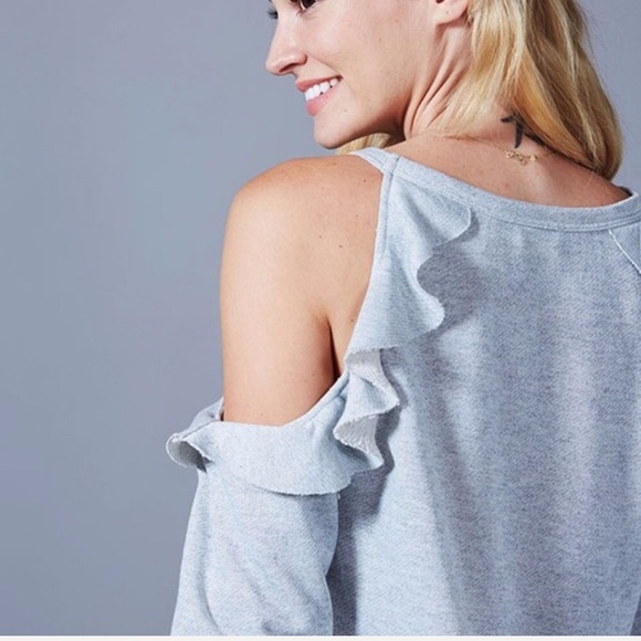 Cold Shoulder Sweatshirt made in USA - Picture 4 of 9